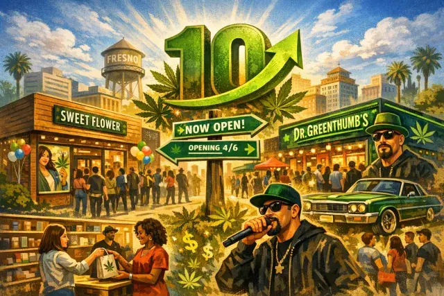 Fresno Recreational Cannabis Dispensaries Reach Double Digits as Two New Stores Open