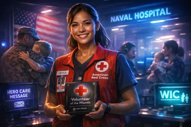Myka Green Earns Red Cross Honor for Military Family Support